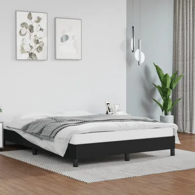 Produktbild von The Living Store Bettgestell Schwarz 140x200 cm Kunstleder