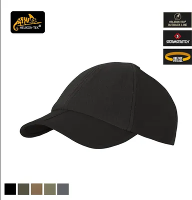 Obrázok produktu pre Helikon-Tex Cap FOLDING OUTDOOR CAP - všetky dostupné farby - dostupné v niekoľkých variantoch, farba:čierna