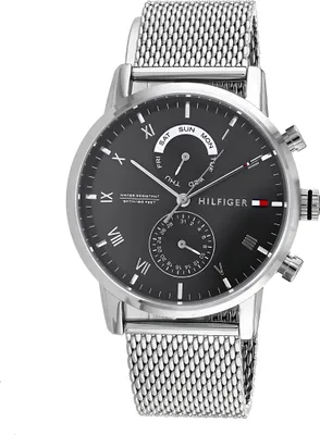 Produktbild von Tommy Hilfiger Kane Armbanduhr silber blau Edelstahl