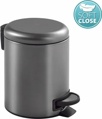 Zdjęcie produktu dla Pojemnik na odpady POTTY 3l, miękkie zamknięcie, metal pistoletowy