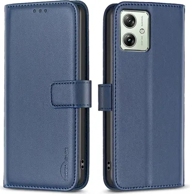 Produktbild von Motorola Moto G54 Hülle - BINFEN Klapphülle - Blau