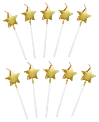 10er-Pack Stern-Geburtstagskerzen als Kuchen-Topper