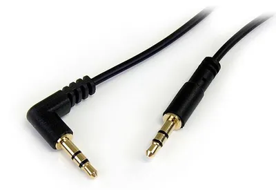 Produktbild von StarTech.com 30cm 3,5mm Klinke Audiokabel rechts gewinkelt - Stecker/Stecker, 3.5mm, Stecker, 3.5mm, Stecker, 0,3 m, Schwarz