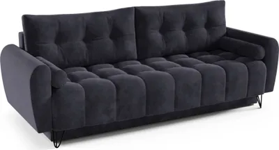 Produktbild von Schlafsofa Ohio schwarz - Couch mit Schlaffunktion und Bettkasten, Wohnzimmermöbel, Schlafsofa, Bettsofa Wohnzimmerset,