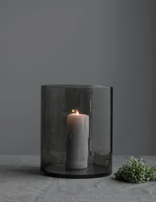 Produktbild von Storefactory Windlicht/Vase RAMSJÖ XL Glas grau | Ø 25x30 cm