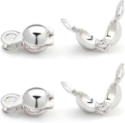 Produktbild von Schrumpfperlen 925 Silber, 4 mm, 100 Stück, für Schmuckherstellung