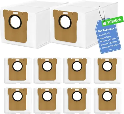 Produktbild von 10 Stück Staubbeutel für Xiaomi X20+/Xiaomi X10+/Dreame L10s Ultra/Dreame L10 Ultra/Dreame L20 Ultra Saugroboter, 3L beutel zubehör