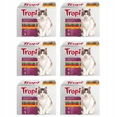 Zdjęcie produktu dla TROPI mokra karma dla kota saszetka 100 g mix smaków 72szt