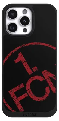 Produktbild von NIVOCASE Handyhülle für Apple iPhone 16 Pro Max  Hülle NIVOpure Case Schwarz 1. FCN Fanartikel Textur