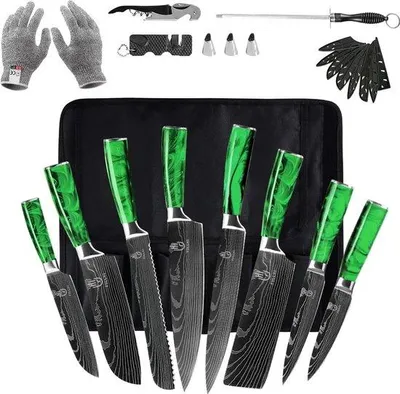 Produktbild von Küchenmesser-Set 14-tlg, Edelstahl, ergonomisch, sicher