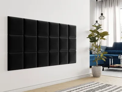 Obrázok produktu pre Čalúnený nástenný panel 30x30 PAG - čierny