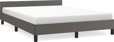 Immagine prodotto di vidaXL Struttura letto con testiera senza materasso Grigio 140x200 cm