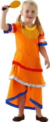 Produktbild von Kinder Spanierin Kostüm (Samba Tänzerin Flamenco Kleid) Gr.122-134