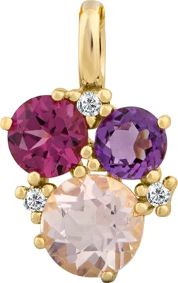 Produktbild von Orolino Anhänger 585/- Gold 1,4cm gelb Rosenquarz rosa 067340147-1