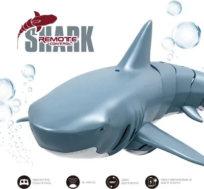 Obrázok produktu pre F151 2,4G Bionic Diaľkové ovládanie Shark Model Nepremokavá hračka pre deti Dospelí modrá