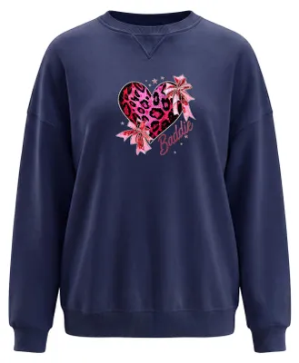Produktbild von Damen Sweatshirt regulär Rundhalsausschnitt blau Größe M
