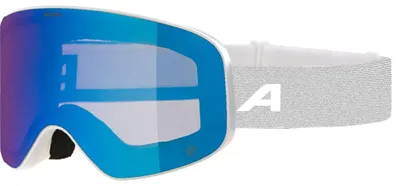 Produktbild von ALPINA SLOPE Q - verspiegelte, kontrastverstärkende Skibrille mit 100% UV-Schutz, für Erwachsene, white matt, M