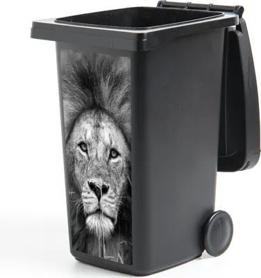 Produktbild von MuchoWow® Mülltonnenaufkleber Löwe - Porträt - Tiere 38x80 cm - Behälteraufkleber - Mülleimer-Aufkleber - Container-Aufkleber