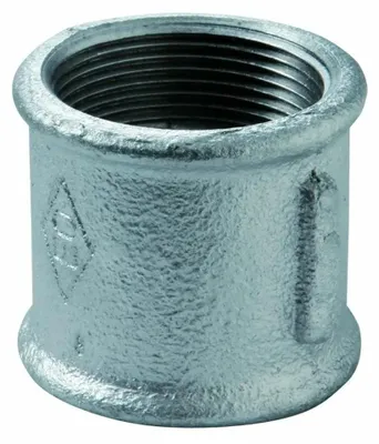Obrázek produktu pro Přímá závitová spojka z pozinkované litiny, vnější/vnitřní závit – 1/2"