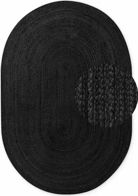 Produktbild von Hanse Home Jute Braided Jute Teppich Oval Rangpur Schwarz