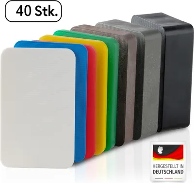 Produktbild von BAUHELD® Universal Unterlegplatten Kunststoff 60x40 mm [Set] - 40 Stück
