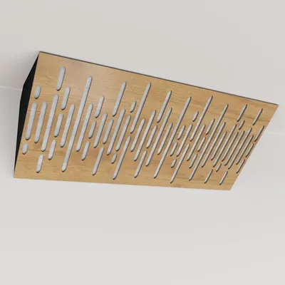 Immagine prodotto di Confezione da 2 – Trappola acustica angolare stretta con rivestimento in velluto | 23x50x10 cm | Riflessione - Isolamento acustico | [WAVE (Horizont) - Rovere | Bianco]