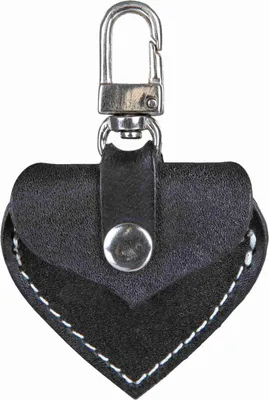 Obrázek produktu pro Trixie Adresář kožené srdíčko s kovovou karabinkou 5,5x5 cm, - černé