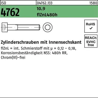 Produktbild von Reyher  Zylinderschrauben ISO 4762 10.9 M 8x45 flZn (200 Stück)