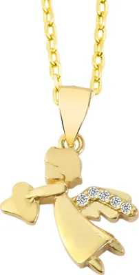 Produktbild von 925/- Echt Silber Anhänger ohne Kette "Duska", Engel, Zirkoniabesatz