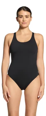 Produktbild von Zoggs Damen-Badeanzug "Powerback", Farbe: Schwarz, Material: Ecolast+, Größe: 46