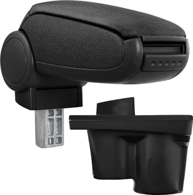 Image de [pro.tec]® Opel Adam Accoudoir central textile noir Accoudoir voiture