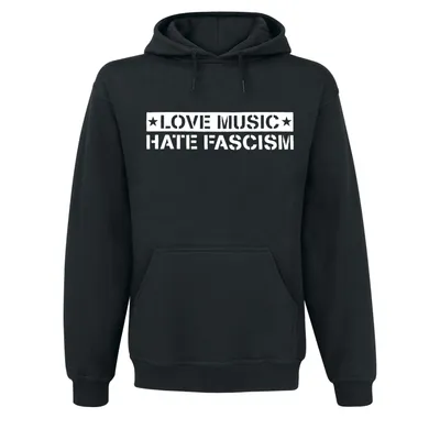 Zdjęcie produktu dla Love Music Hate Fascism – bluza z kapturem