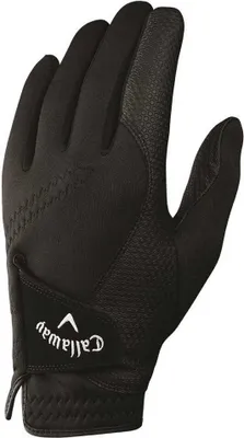 A black golf glove with the Callaway logo.