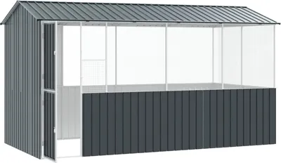 Obrázek produktu pro vidaXL Ptačí klec antracitová 410 x 210 x 230 cm Pozinkovaná ocel