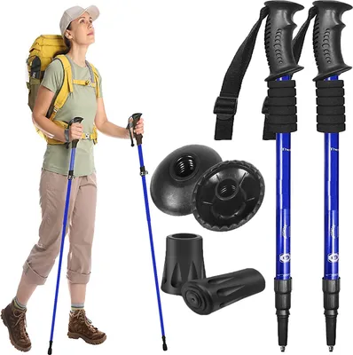 Obrázek produktu pro Skládací Teleskopické Trekingové Hole na Nordic Walking, Chůzi a Cvičení