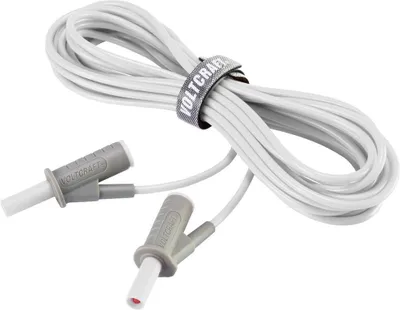 Produktbild von VOLTCRAFT MSB-501 Sicherheits-Messleitung Lamellenstecker 4 mm Lamellenstecker 4 mm 5.00 m Weiß 1 St.