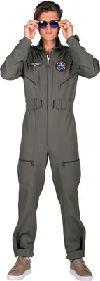 Produktbild von T3787-S grün Herren Kampfpilot Fliegerkombi Overall "Top Pilot" Gr.S=48 Körpergröße ca.175 bis 186 cm