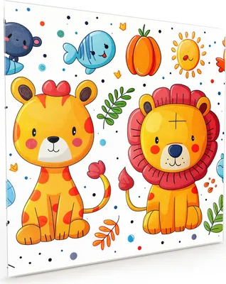 Produktbild von Küchenrückwand Spritzschutz Glas mit Motiv Tierisches Design 40 x 40 cm