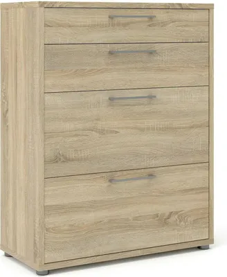 Immagine prodotto di Dmora Credenza Anghiari 40x89x113h cm Marrone Quercia, 4 Cassetti Apertura Scorrevole