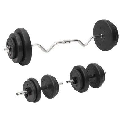 Obrázek produktu pro Sada lomené obouruční a jednoručních činek se závažím 60 kg