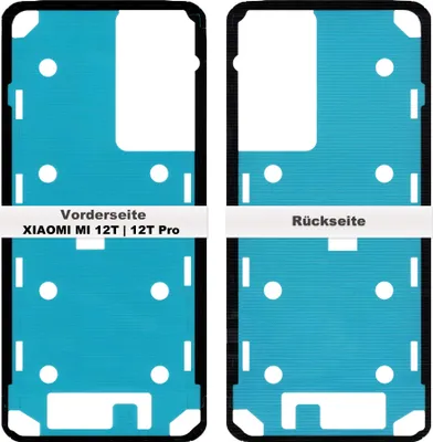 Produktbild von Xiaomi 12T Pro Akkudeckel Klebefolie Rahmen Kleber Dichtung Backcover Adhesive Glue