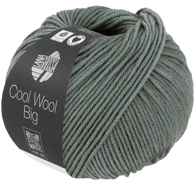 Produktbild von Lana Grossa Cool Wool Big 50 g pflegeleichtes Strickgarn aus extrafeiner Wolle 120 m Farbe 1040 - Graugrün