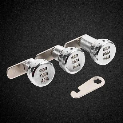 Immagine prodotto di Chiave a combinazione a tre cifre - Chiave a codice per armadietti, cassetti, cassette postali - Chiave a codice a 1 cifra - 05 ~ 9 mm.