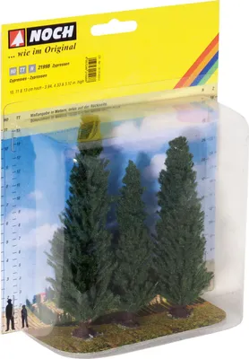 Image de NOCH 21998 Cyprès 3 pièces, 10, 11 et 13 cm de haut