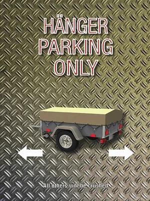 Produktbild von vianmo Holzschild 40x30 cm Hänger parking only