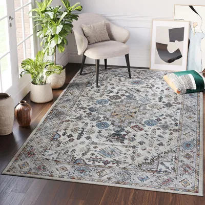 Produktbild von Tapiso Teppich DUBAI Vintage-Design mit Used-Look, pflegeleicht für Wohnzimmer, Schlafzimmer 90 x 150 cm