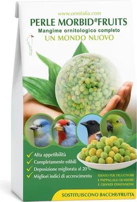 Produktbild von Ornitalia Perle Morbide FRUITS GRÜN - Nahrhafte Keimlinge für Papageien 800g