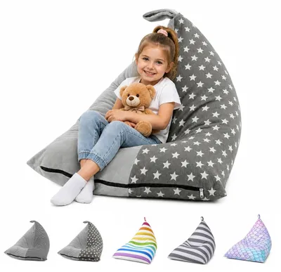 Productafbeelding van Solidchoice - Zitzak voor Kinderen met Opbergruimte voor Knuffels