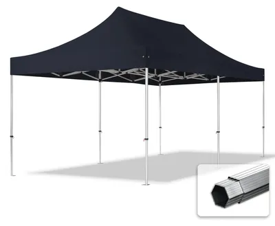 Immagine prodotto di TOOLPORT 3x6m gazebo pieghevole PVC, PROFESSIONAL alluminio, nero