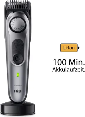 Produktbild von Braun BeardTrimmer 7 BT 7420, Waschbar, Akku, Grau